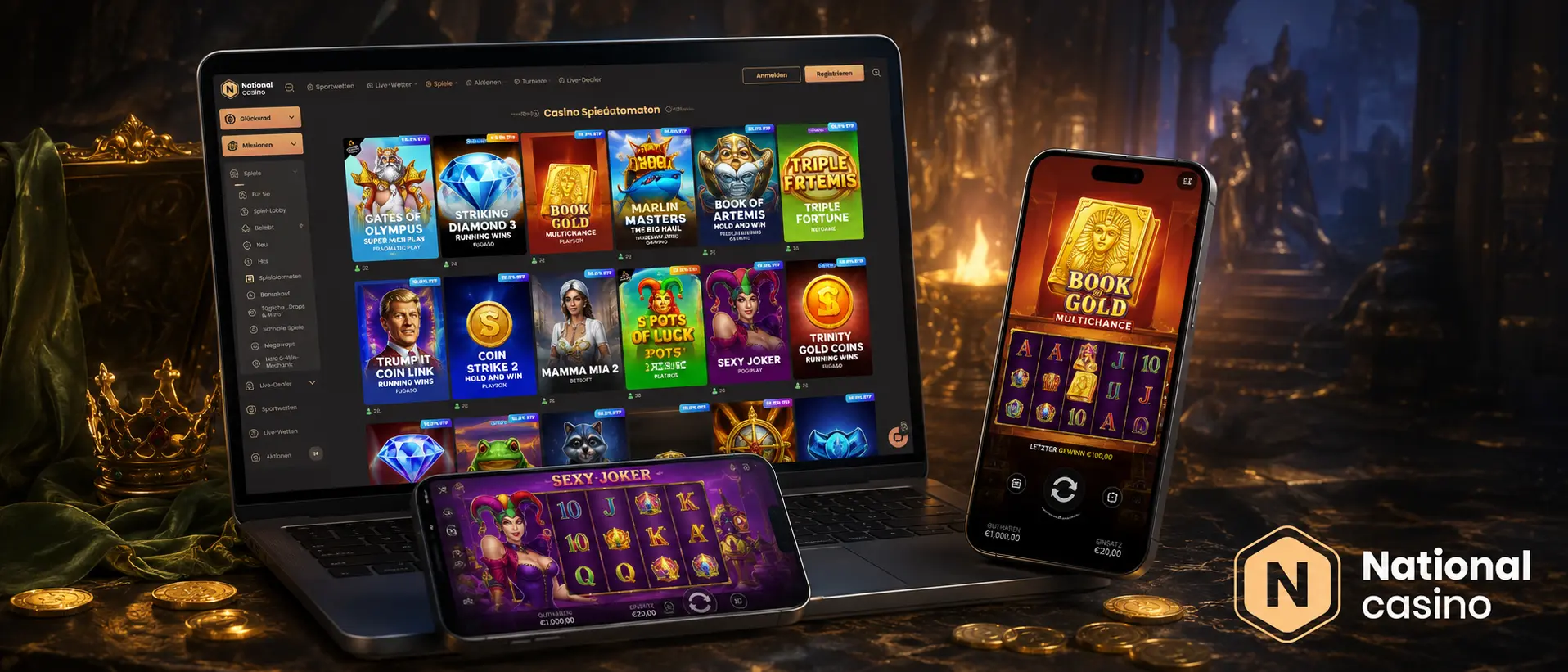 So startest du mit Slots bei National Casino